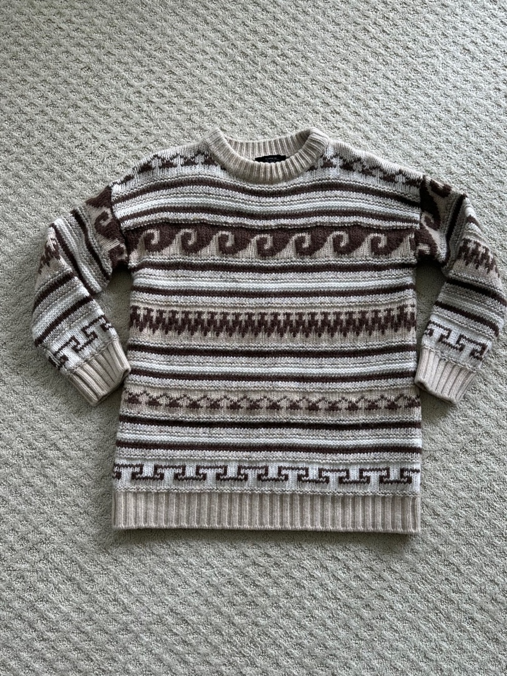 Weekend MaxMara Wool Blend Oversized Crewneck Knit Sweater Old Money Winter